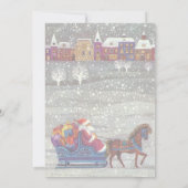 ヴィンテージクリスマスサンタクロースパーティの招待状 招待状 (裏面)