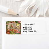 ヴィンテージクリスマスサンタクロースビクトリアンインそり ラベル (インサイチュ)