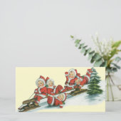 ヴィンテージクリスマスサンタクロースヘルパー シーズンカード (スタンド正面)