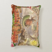 ヴィンテージクリスマスサンタクロースライ アクセントクッション (裏面(縦))