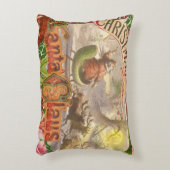 ヴィンテージクリスマスサンタクロースライ アクセントクッション (正面(垂直))