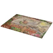 ヴィンテージクリスマスサンタクロースライ カッティングボード (角)