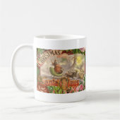 ヴィンテージクリスマスサンタクロースライ コーヒーマグカップ (左)