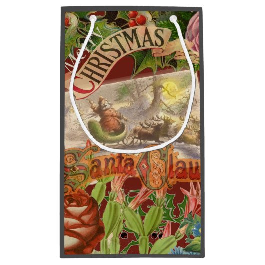 ヴィンテージクリスマスサンタクロースライ スモールペーパーバッグ (裏面)