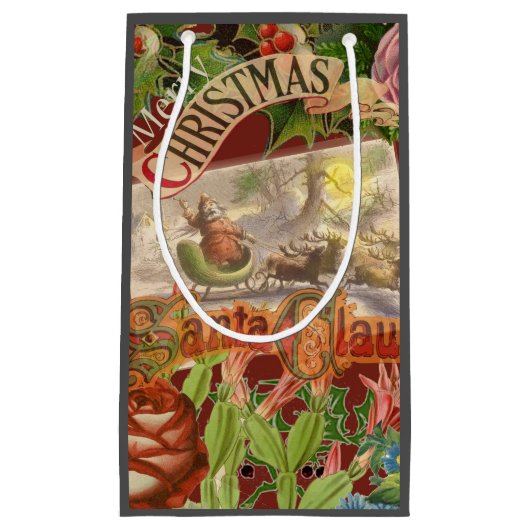 ヴィンテージクリスマスサンタクロースライ スモールペーパーバッグ (正面)