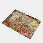 ヴィンテージクリスマスサンタクロースライ ドアマット (アングル)