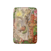 ヴィンテージクリスマスサンタクロースライ バスマット (正面縦)