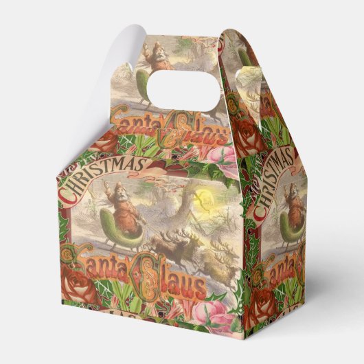 ヴィンテージクリスマスサンタクロースライ フェイバーボックス (正面サイド)