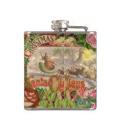 ヴィンテージクリスマスサンタクロースライ フラスク (裏面)