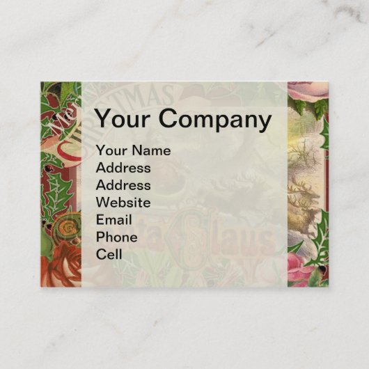 ヴィンテージクリスマスサンタクロースライ 名刺 (正面)