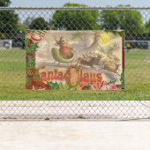 ヴィンテージクリスマスサンタクロースライ 横断幕 (インサイチュ)