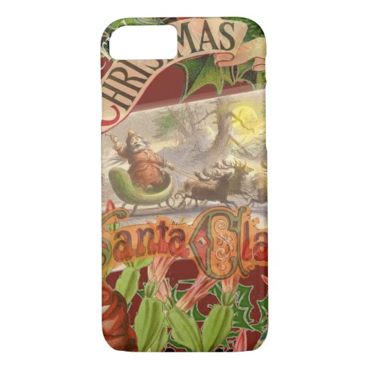 ヴィンテージクリスマスサンタクロースライ Case-Mate iPhoneケース (裏面)