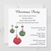 ヴィンテージクリスマスサンタクロースレトロ招待状 招待状 (裏面)