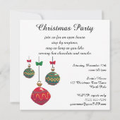 ヴィンテージクリスマスサンタクロースレトロ招待状 招待状 (裏面)