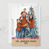 ヴィンテージクリスマスサンタクロース写真の休日 シーズンカード (裏面)