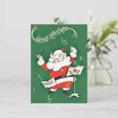 ヴィンテージクリスマスサンタクロース合唱団 シーズンカード (スタンド正面)