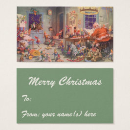 ヴィンテージクリスマスサンタクロース小人ワークショップ