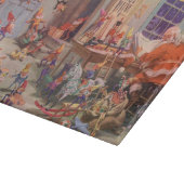 ヴィンテージクリスマスサンタクロース小人ワークショップ カッティングボード (角)