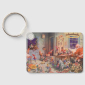 ヴィンテージクリスマスサンタクロース小人ワークショップ キーホルダー (裏面)