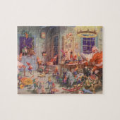 ヴィンテージクリスマスサンタクロース小人ワークショップ ジグソーパズル (横)