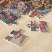 ヴィンテージクリスマスサンタクロース小人ワークショップ ジグソーパズル (側面)