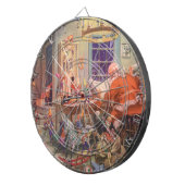 ヴィンテージクリスマスサンタクロース小人ワークショップ ダーツボード (正面右)