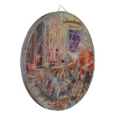 ヴィンテージクリスマスサンタクロース小人ワークショップ ダーツボード (正面左)