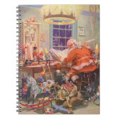 ヴィンテージクリスマスサンタクロース小人ワークショップ ノートブック (正面)