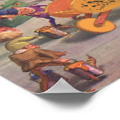 ヴィンテージクリスマスサンタクロース小人ワークショップ ポスター (角)