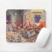 ヴィンテージクリスマスサンタクロース小人ワークショップ マウスパッド (マウス)