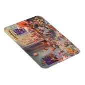 ヴィンテージクリスマスサンタクロース小人ワークショップ マグネット (右側)