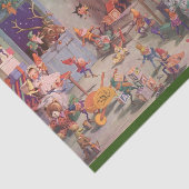 ヴィンテージクリスマスサンタクロース小人ワークショップ 薄葉紙 (詳細)