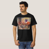 ヴィンテージクリスマスサンタクロース小人ワークショップ Tシャツ (正面フル)