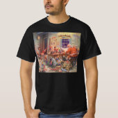 ヴィンテージクリスマスサンタクロース小人ワークショップ Tシャツ (正面)