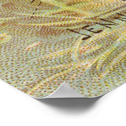 ヴィンテージクリスマスサンタクロース小妖精や小人格言ギフト ポスター (角)