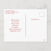 ヴィンテージクリスマスサンタクロース微笑 シーズンポストカード (裏面)