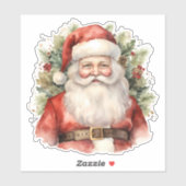 ヴィンテージクリスマスサンタクロース微笑 シール (シート)