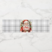 ヴィンテージクリスマスサンタクロース微笑 ペットボトルラベル (シングルラベル)