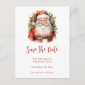 ヴィンテージクリスマスサンタクロース微笑 案内ポストカード (正面)