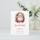 ヴィンテージクリスマスサンタクロース微笑 案内ポストカード (スタンド正面)