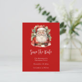 ヴィンテージクリスマスサンタクロース微笑 案内ポストカード (スタンド正面)