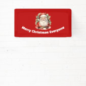 ヴィンテージクリスマスサンタクロース微笑 横断幕 (インサイチュ)