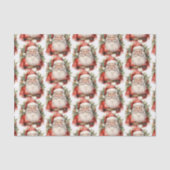 ヴィンテージクリスマスサンタクロース笑顔のパターン 薄葉紙 (正面)