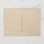 ヴィンテージクリスマスサンタクロース素朴イラストレーション シーズンポストカード (裏面)