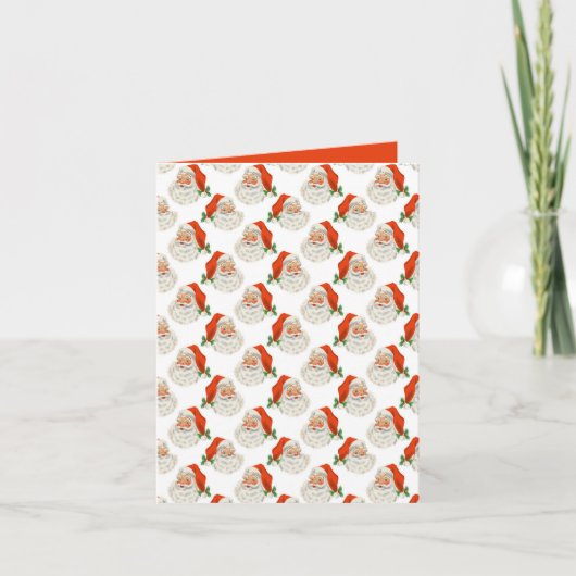 ヴィンテージクリスマスサンタクロース聖ニックホリデーレッド カード (正面)