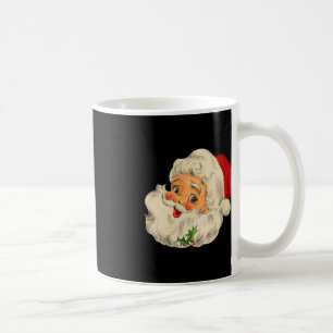 ヴィンテージクリスマスサンタクロース顔おもしろいオールドファッション コーヒーマグカップ