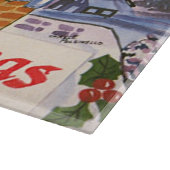 ヴィンテージクリスマスサンタクロース飛んでいる彼のそり カッティングボード (角)