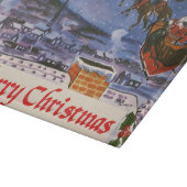 ヴィンテージクリスマスサンタクロース飛んでいる彼のそり カッティングボード (角)