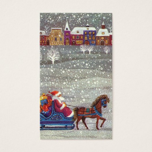 ヴィンテージクリスマスサンタクロース馬オープンスリー (正面)