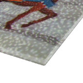 ヴィンテージクリスマスサンタクロース馬オープンスリー カッティングボード (角)